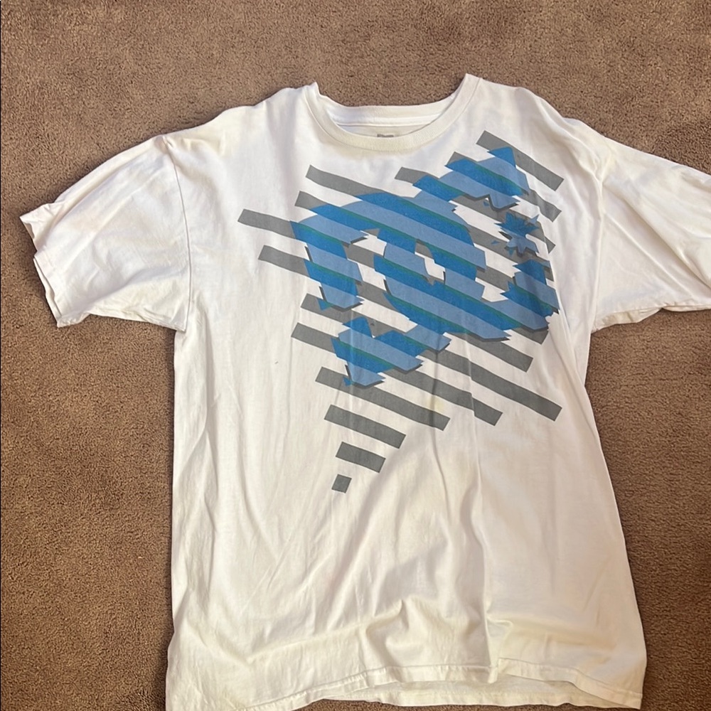 White Short Sleeve Tee with Graphic Design